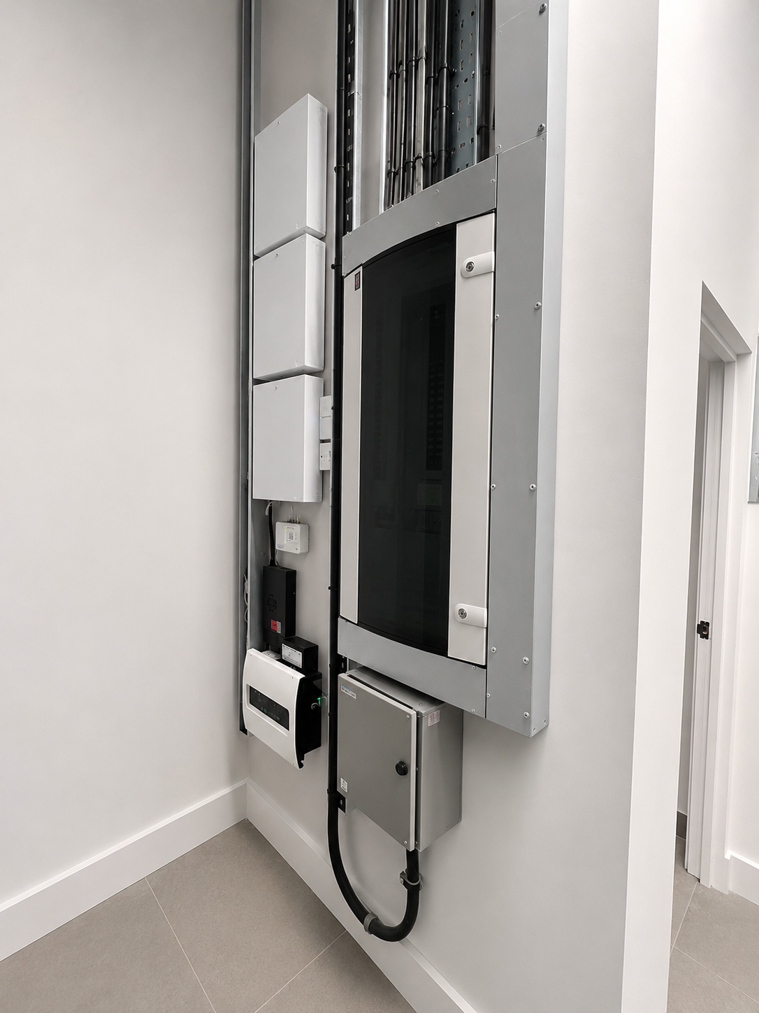 Professional electrical distribution and smart home rack installation